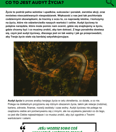 AUDYT ŻYCIA - PROSTY PRZEWODNIK, JAK UZYSKAĆ JASNOŚĆ I KIERUNEK