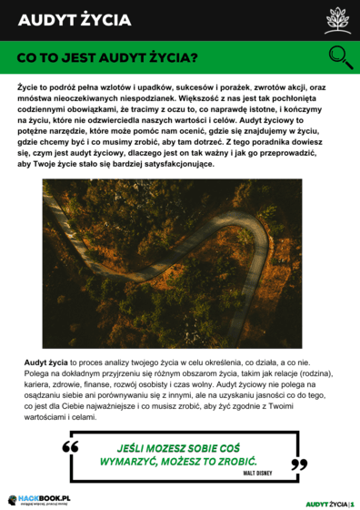 AUDYT ŻYCIA - PROSTY PRZEWODNIK, JAK UZYSKAĆ JASNOŚĆ I KIERUNEK